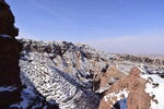 平山湖地质公园大峡谷雪景 