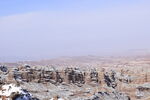 平山湖地质公园大峡谷雪景 