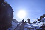 平山湖地质公园大峡谷雪景 