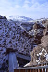 平山湖地质公园大峡谷雪景 