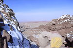 平山湖地质公园大峡谷雪景 