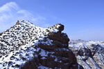 平山湖地质公园大峡谷雪景 