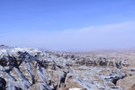 平山湖地质公园大峡谷雪景 