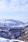 平山湖地质公园大峡谷雪景 