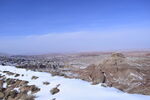 平山湖地质公园大峡谷雪景 