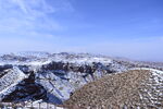 平山湖地质公园大峡谷雪景 