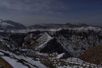 平山湖地质公园大峡谷雪景 