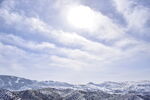 平山湖地质公园大峡谷雪景 