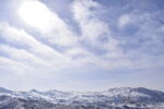 平山湖地质公园大峡谷雪景 