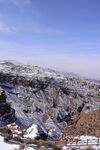 平山湖地质公园大峡谷雪景 