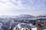 平山湖地质公园大峡谷雪景 