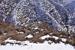 平山湖地质公园大峡谷雪景 