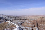 平山湖地质公园大峡谷雪景 