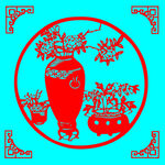 花瓶剪纸