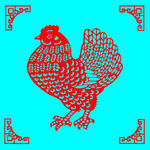 鸡剪纸
