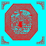 挑水剪纸