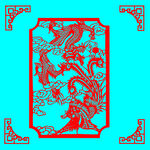 二龙戏珠剪纸