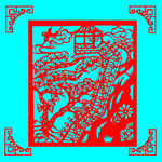 树上的亭子剪纸