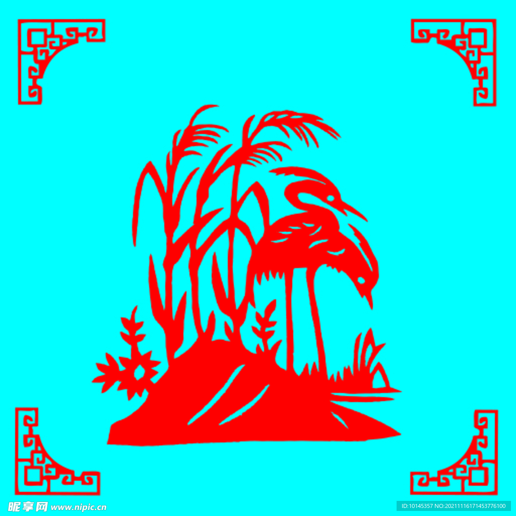 仙鹤剪纸