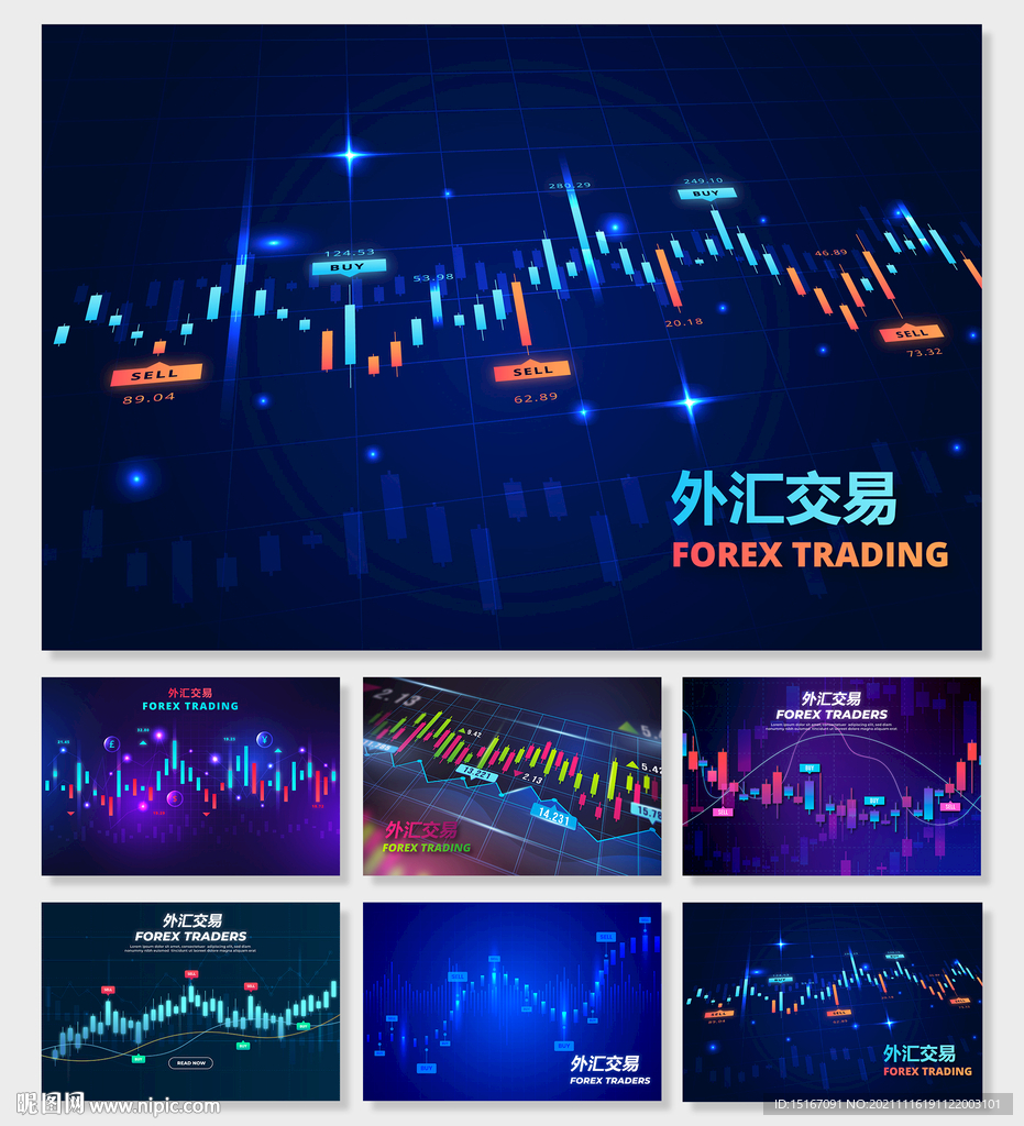 外汇股票期货交易微信封面海报