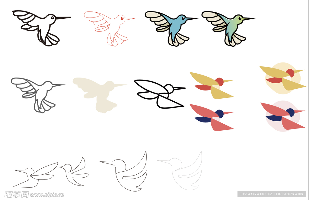 鸟类logo 演化
