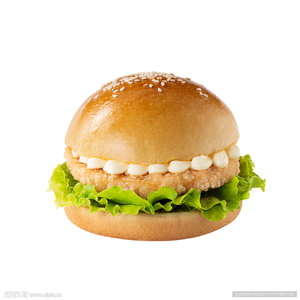 新鲜的鸡肉汉堡照片摄影图片_ID:158630408-Veer图库