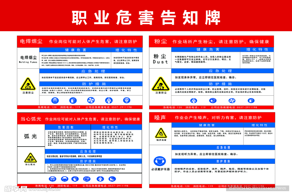 职业危害告知卡