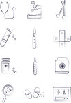 医疗 黑白 矢量 图标 