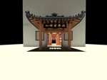 3D  效果图  中式  医院