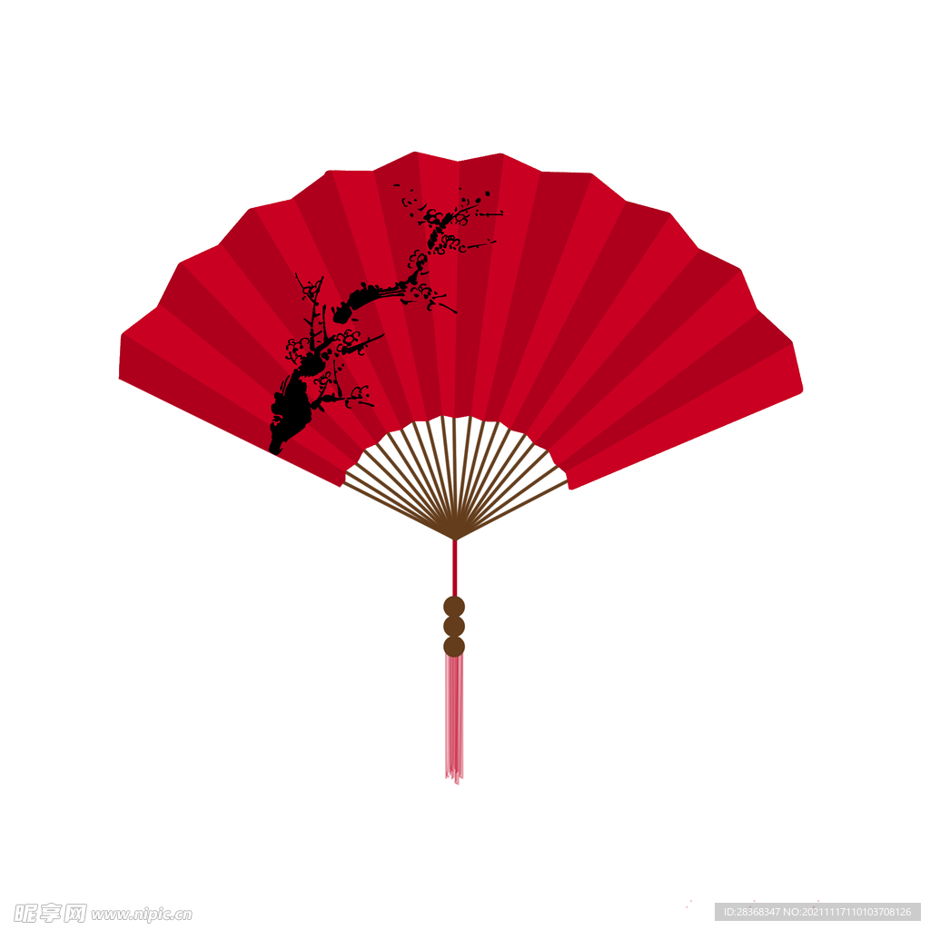 国潮风扇子素材 