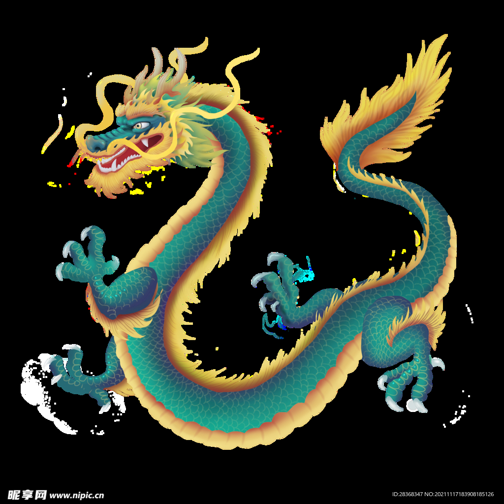 国潮龙插画