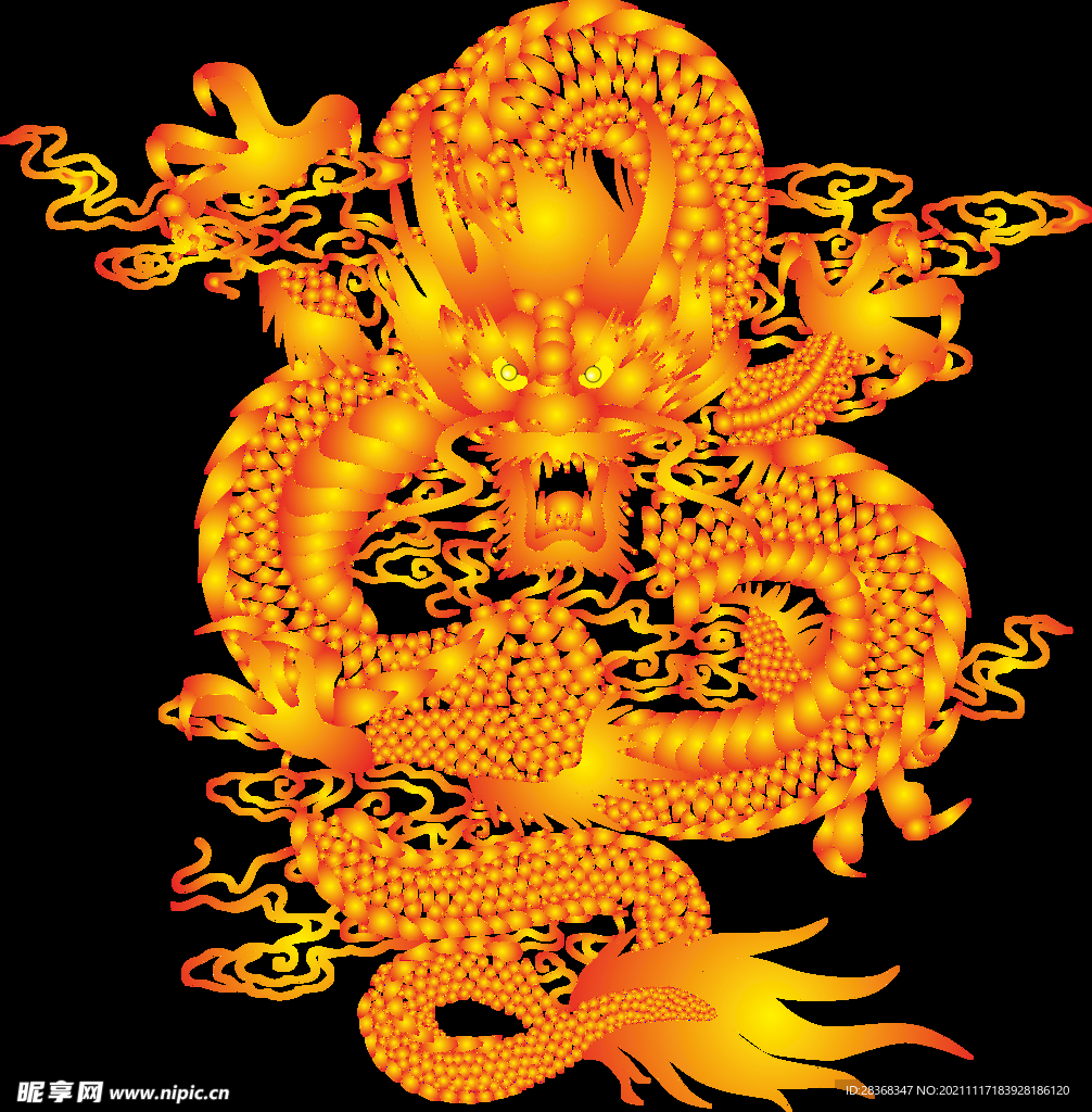 国潮龙插画