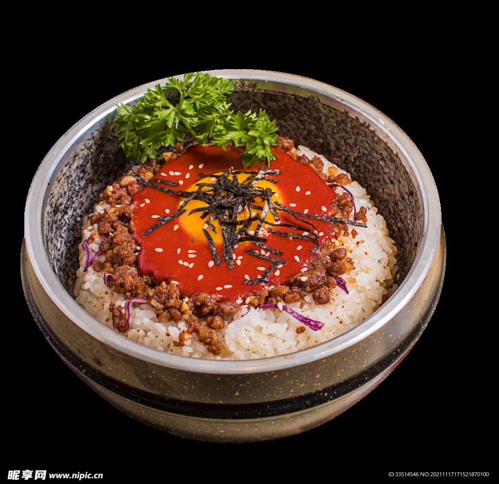 日式肥牛石锅拌饭