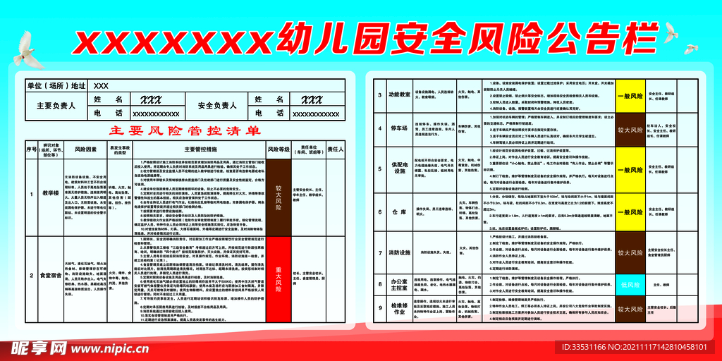 幼儿园安全风险管控