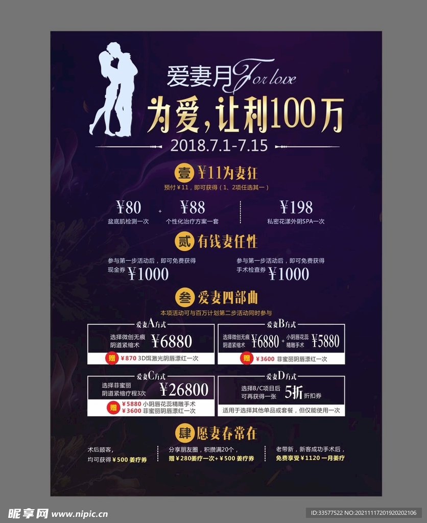 医院私密整形海报