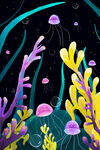 手绘海洋插画