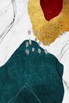 线条晕染纹理鎏金色块装饰画