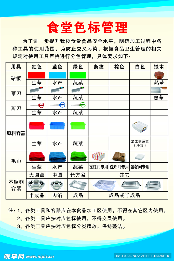 食堂色标管理