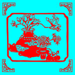 花瓶剪纸