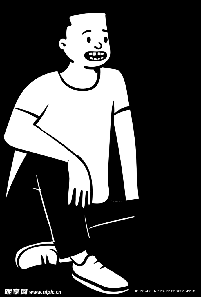坐着的中年男子