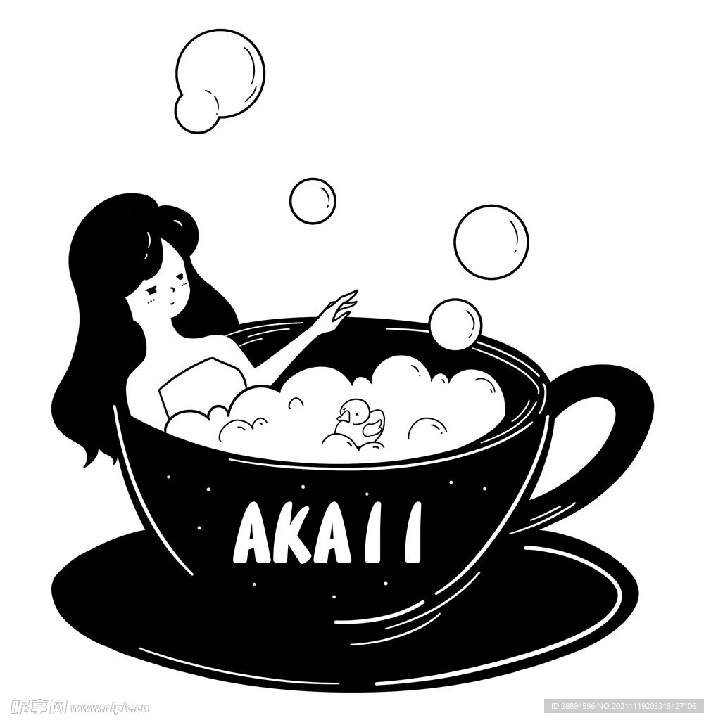 杯子里的少女