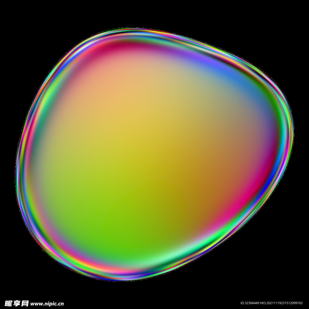 彩虹渐变气泡