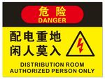 配电重地闲人莫入警告标识