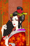 中式古装美女装饰画