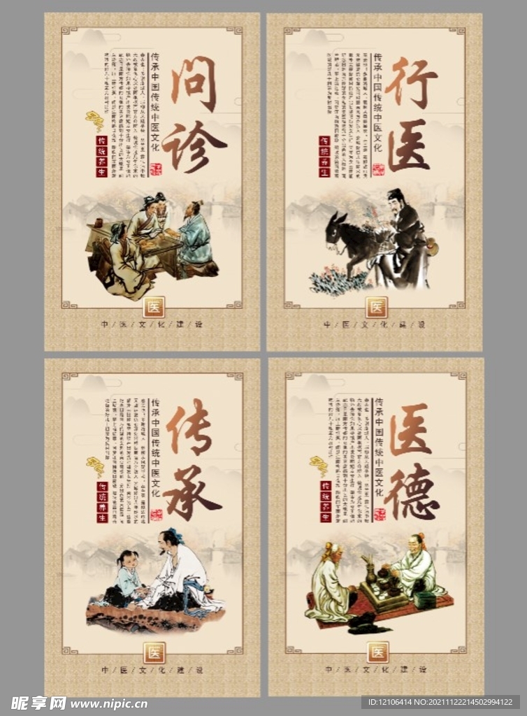 中医文化展板海报