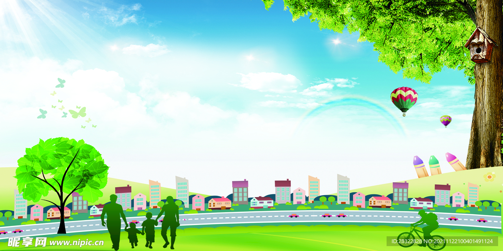 绿色背景