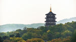 山脉塔楼简约背景