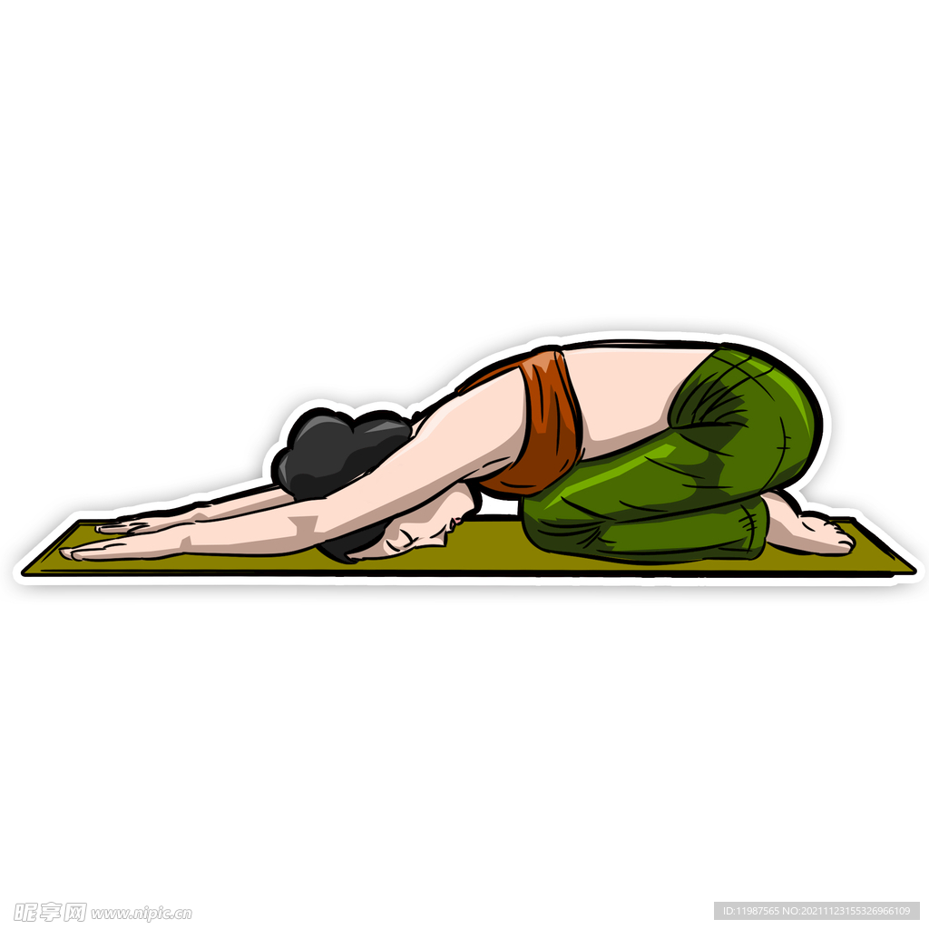瑜伽瘦身养生静卧锻炼塑身塑性卡