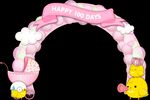 粉色鸭子生日拱门