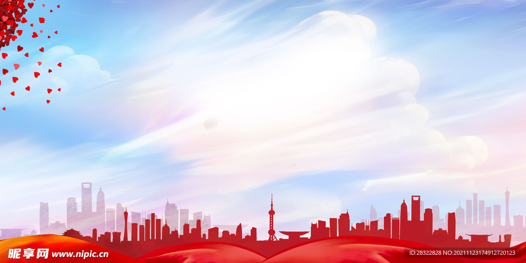 红色背景